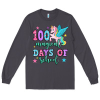 Smoke hundred magical days of school unicorn Long Sleeve Tee - OliviaCreatesArt