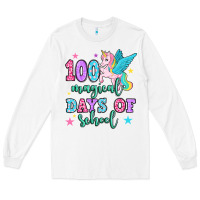 White hundred magical days of school unicorn Long Sleeve Tee - OliviaCreatesArt