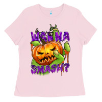 Bubblegum Pink Wanna Smash? Ladies Tee - texasbilliewilder