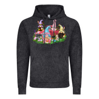 Vintage Black Easter gnomies truck  Easter Day Vintage Hoodie - CowGirlArtShop