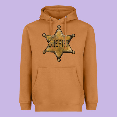 Sheriff Star Heavyweight Hoodie Designed By Barkaloodesign