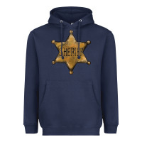 Navy sheriff star Heavyweight Hoodie - BarkalooDesign