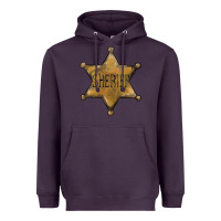 Plum sheriff star Heavyweight Hoodie - BarkalooDesign