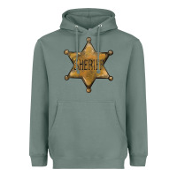 Sage sheriff star Heavyweight Hoodie - BarkalooDesign