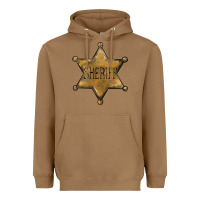 Toasted Coconut sheriff star Heavyweight Hoodie - BarkalooDesign