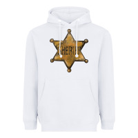 White sheriff star Heavyweight Hoodie - BarkalooDesign