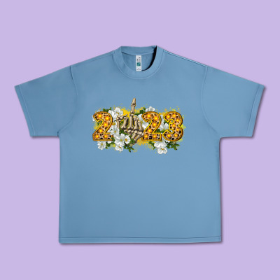 2023 Skeleton Middle Finger New Year Urban Heavy Tee Designed By Cowgirlartshop