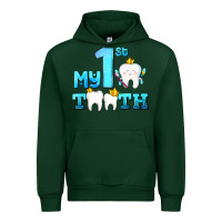 Forest Green my first tooth with teeth Urban Hoodie - AdoDesignShop