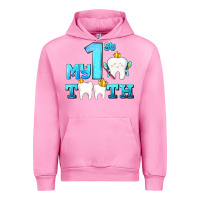 Fuchsia Pink my first tooth with teeth Urban Hoodie - AdoDesignShop