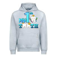 Heather Grey my first tooth with teeth Urban Hoodie - AdoDesignShop