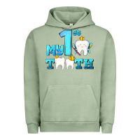 Pigment Oil Green my first tooth with teeth Urban Hoodie - AdoDesignShop