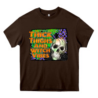 Chocolate Brown thick thighs and witch vibes Heavy Core Tee - JahusDesignShop