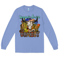 Colony Blue simmer down cowboy Long Sleeve Tee - OliviaCreatesArt