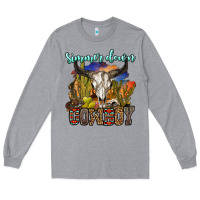 Heather Grey simmer down cowboy Long Sleeve Tee - OliviaCreatesArt