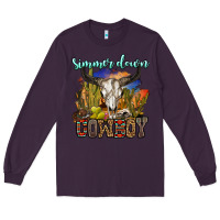 Plum simmer down cowboy Long Sleeve Tee - OliviaCreatesArt