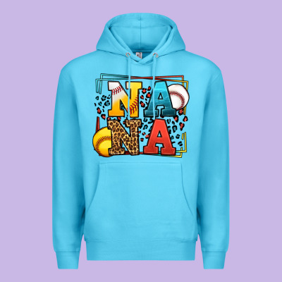 Baseball And Softball Nana Premium Hoodie Designed By Lillyallendesigns