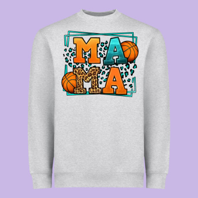 Leopard Basketball Mama Mother's Day Heavyweight Sweatshirt Designed By Lillyallendesigns