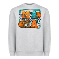 Heather Grey leopard basketball mama Mother's Day Heavyweight Sweatshirt - LillyAllenDesigns