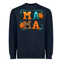 Navy leopard basketball mama Mother's Day Heavyweight Sweatshirt - LillyAllenDesigns