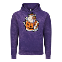 Cloud Purple cute kawaii maneki neko cat halloween pumpkin costume boys Vintage Hoodie - trangStudio