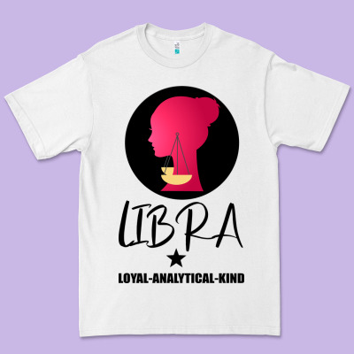 Libra Zodiac Sign Horoscope Birth Gift Girl Premium Tee Designed By Bettercallsaul