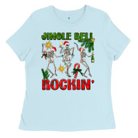 Baby Blue Jingle bell rockin' Ladies Tee - NancyCooperArtShop
