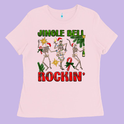 Jingle Bell Rockin' Ladies Tee Designed By Nancycooperartshop