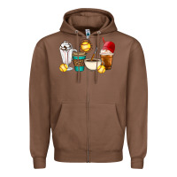 Chestnut Softball coffee cups Zipper Hoodie - Artiststas