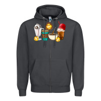 Smoke Softball coffee cups Zipper Hoodie - Artiststas