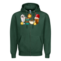 Sports Green Softball coffee cups Zipper Hoodie - Artiststas