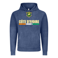 Vintage Denim Cote d_Ivoire National Flag Ivory Coast Coat Of Arms Gift Vintage Hoodie - trangStudio