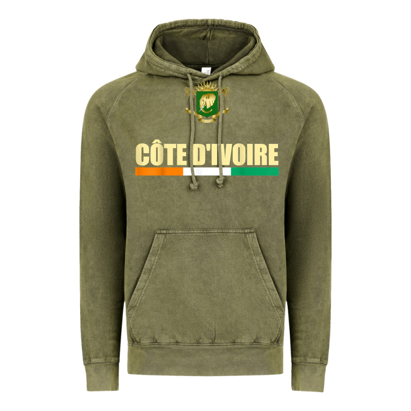 Cote D_ivoire National Flag Ivory Coast Coat Of Arms Gift Vintage Hoodie by trangStudio | Teevron