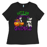 Black Let's Go Ghouls Ladies Tee - texasbilliewilder