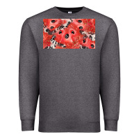 Charcoal Heather watermelon strawberry cowhide cup Premium Sweatshirt - BarkalooDesign