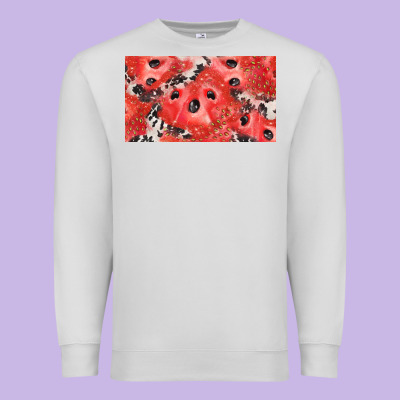 Watermelon Strawberry Cowhide Cup Premium Sweatshirt Designed By Barkaloodesign