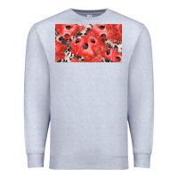 Heather Grey watermelon strawberry cowhide cup Premium Sweatshirt - BarkalooDesign