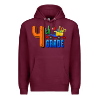 Burgundy Fourth Grade Premium Hoodie - RanaPortraitStore
