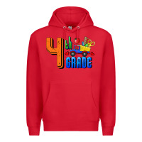 Red Fourth Grade Premium Hoodie - RanaPortraitStore