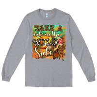 Heather Grey take a ride on the wild side Long Sleeve Tee - OliviaCreatesArt