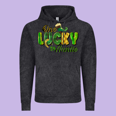 One Lucky Auntie St. Patrick's Day Vintage Hoodie Designed By Cowgirlartshop