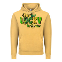 Vintage Mustard One Lucky Auntie St. Patrick's Day Vintage Hoodie - CowGirlArtShop