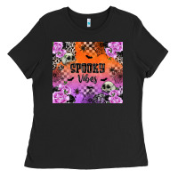 Black Spooky Vibes Ladies Tee - texasbilliewilder