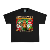 Black christmas snowman polar bear reindeer Urban Heavy Tee - CowGirlArtShop