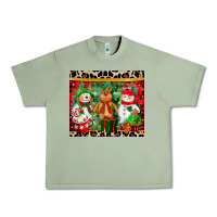 Oil Green christmas snowman polar bear reindeer Urban Heavy Tee - CowGirlArtShop