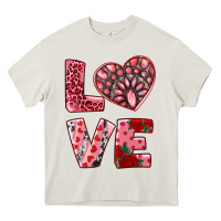 Cream love  with pink gemstone Heavy Core Tee - RanaPortraitStore
