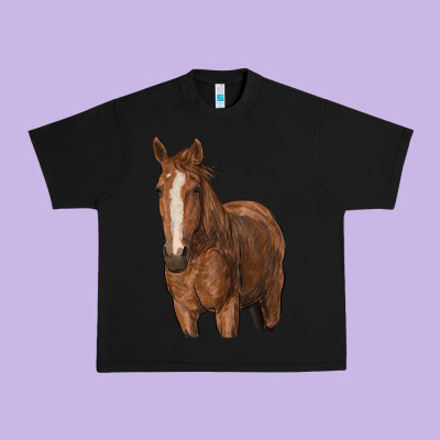 Brown Horse Urban Heavy Tee Designed By Ranaportraitstore