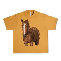 Peanut Butter brown horse Urban Heavy Tee - RanaPortraitStore