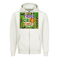Oatmeal Heather Thick or treat tumbler Zipper Hoodie - Artiststas