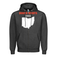 Charcoal Heather shaker heights ohio usa state america travel ohioan Zipper Hoodie - trangStudio