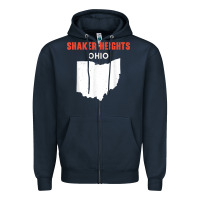 Navy shaker heights ohio usa state america travel ohioan Zipper Hoodie - trangStudio